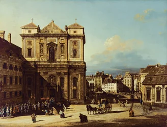 Die Freyung in Wien, Blick vom Nordwesten, ca. 1758